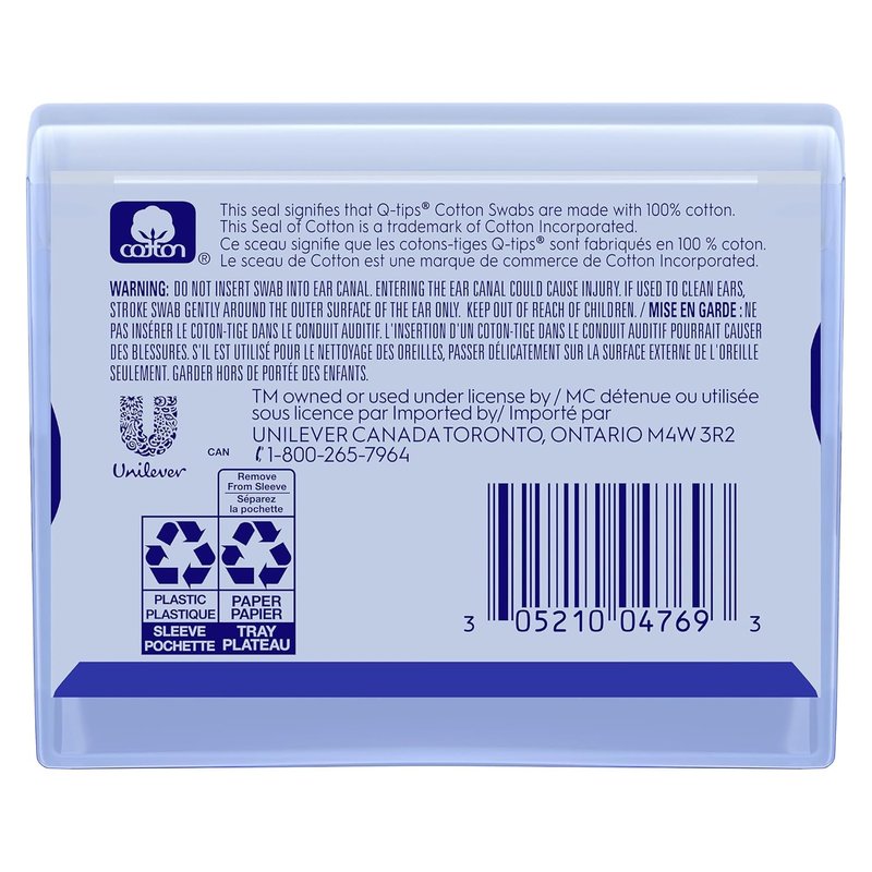 Q-tips Cotton Swabs - Precision Tips for Travel | 10-Pack of Essential Beauty & Personal Care Items