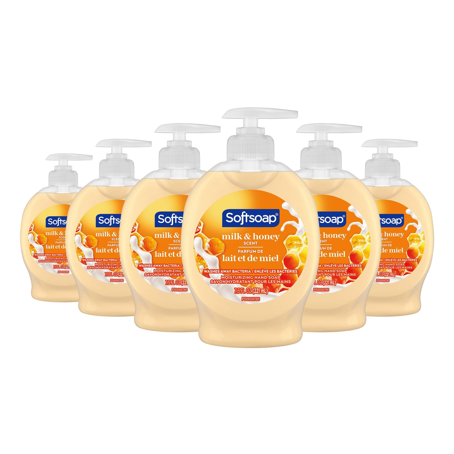 Softsoap Moisturizing Liquid Hand Soap, Milk and Honey, 7.5 Fluid Ounce, Pack of 6 (Package may vary)