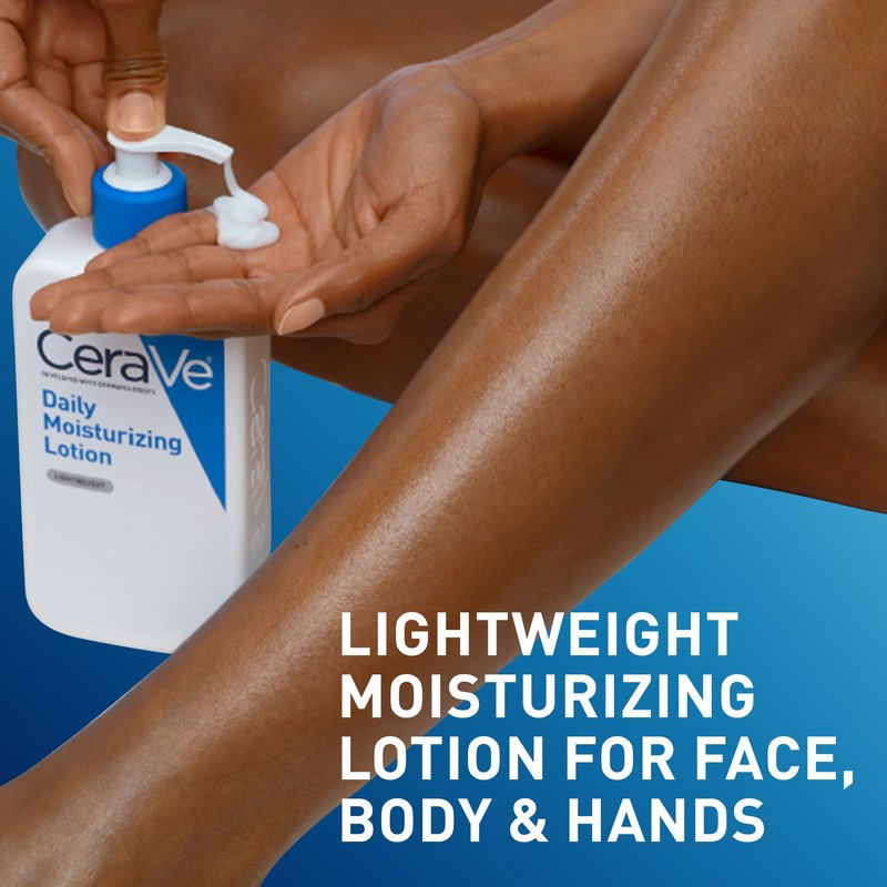 CeraVe Daily Moisturizing Lotion for Dry Skin, Body Lotion & Face Moisturizer with Hyaluronic Acid and Ceramides, Daily Moisturizer, Fragrance Free, Oil-Free, 12 Ounce (Pack of 12)