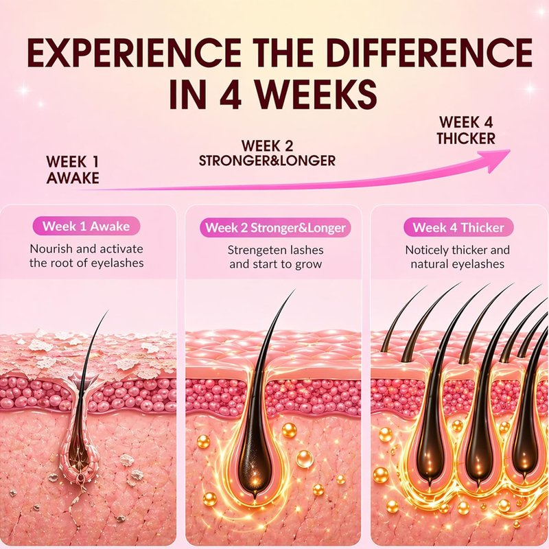 Lash Serum for Eyelash Growth: Premium Eyelash Growth Serum with Advanced Formula to Boost Longer Fuller and Thicker Lashes and Eyebrows - Gentle & Vegan for Sensitive Eyes