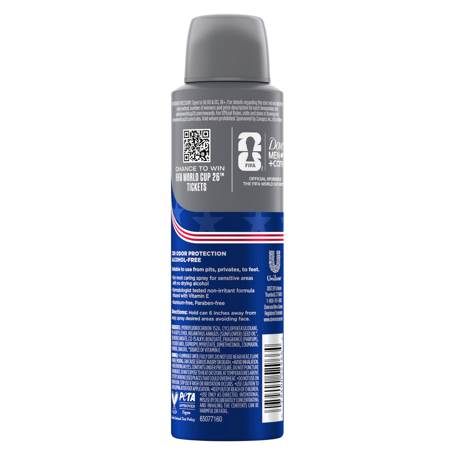 Dove Men+Care Whole Body Deo Aluminum Free Deodorant Spray Bamboo + Aloe Suitable from Pits, Privates, to Feet 4 oz