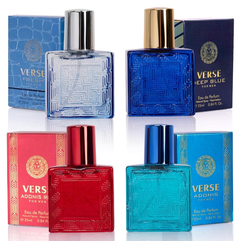 NovoGlow Mini Fragrance Gift Set for Men | Aromatic Floral & Woody Notes - Travel Size 25ml Eau De Parfum