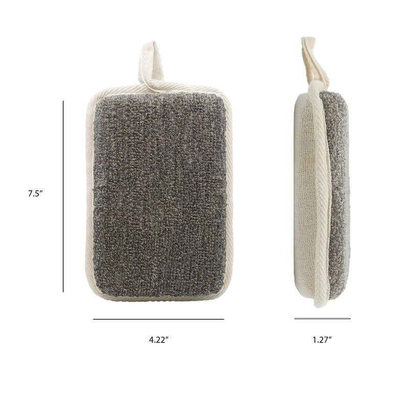 Earth & I Charcoal Loofah Sponge 4 Count, Loofa, Loofah Exfoliating Body Scrubber, Shower Loofah, Luffa, Loofah for Men and Women, Body Scrubbers for Use in Shower