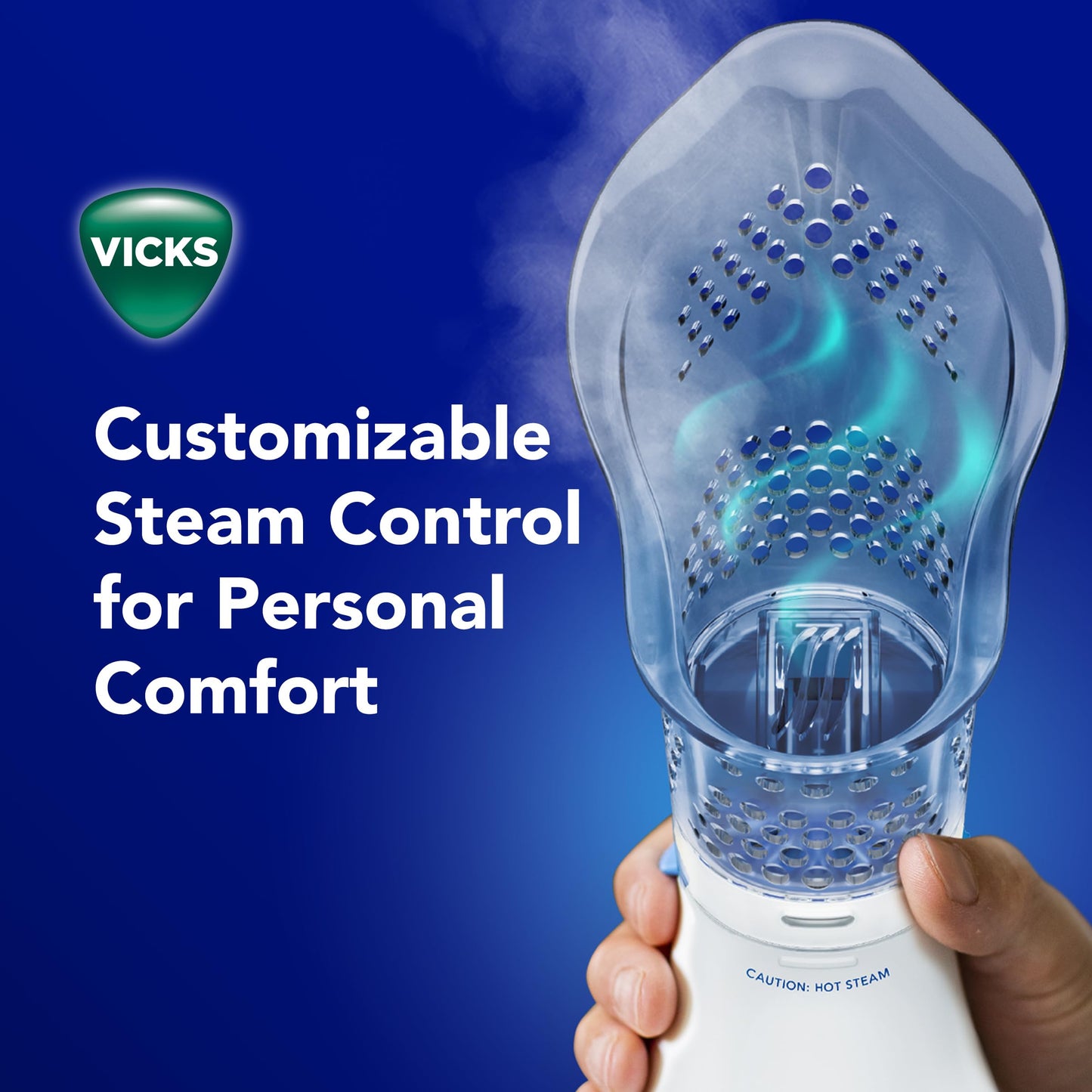 Vicks Sinus Inhaler, Plug-in Non-Medicated Steam Inhaler for Sinus Relief, Allergies, Congestion & Colds, Vocal Steamer, Soothes Nasal & Throat Passages, Works with VapoPads (1 Included)