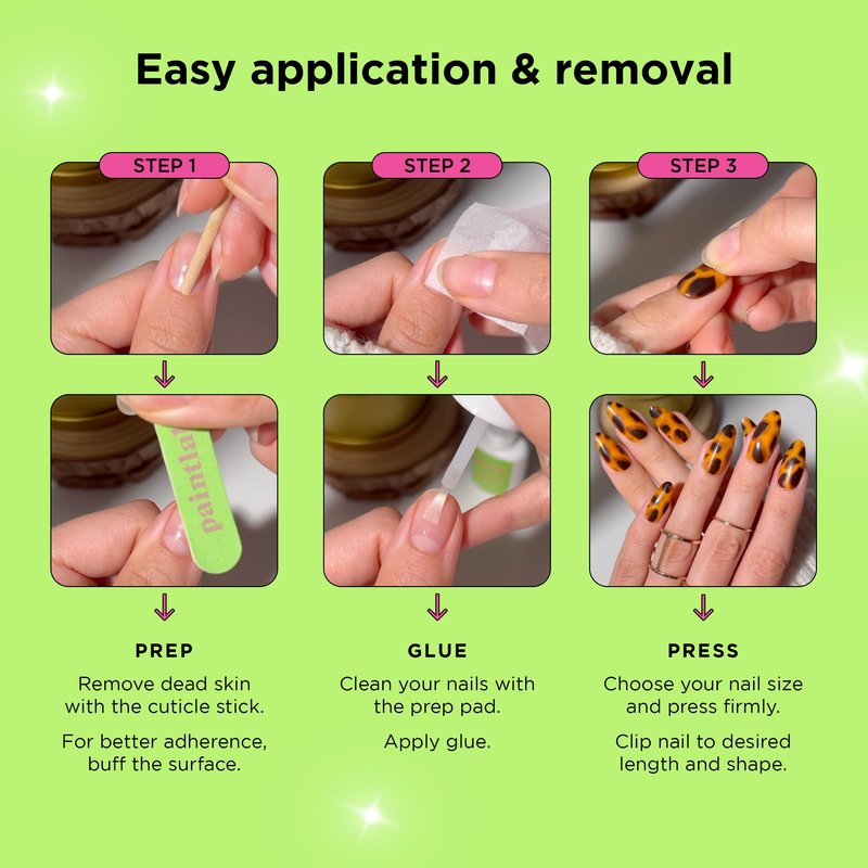 PaintLab Press On Nails - Milky Gradient NudeOval Fake Nails, 30 Nails in 15 Sizes with Glue, Reusable Salon Quality Press On Nails