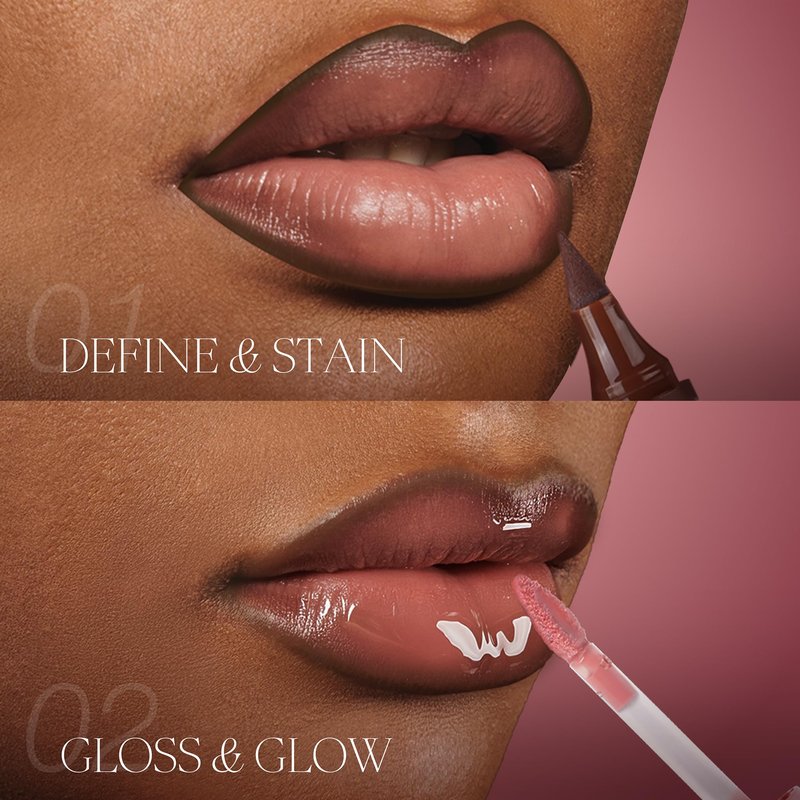 Absolute New York Lip DuoZ, 2 in 1 Lip Marker and Lip Gloss, High Shine, Water Resistant, Smudge Proof, Precision Felt Tip (Cherry Cola)