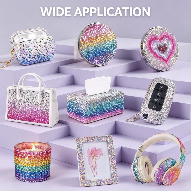 Bedazzling Kit - 3mm Flatback Rhinestones | 40 Color Jelly Resin Gems for Nails, Crafts & DIY