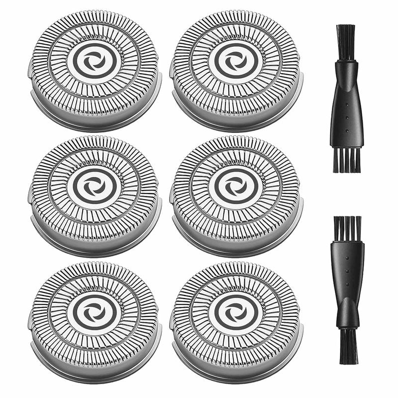 Rategist Electric Razor Blades - Compatible Replacement Blades for WD787 Shaver | 6-Pack with 2 Cleaning Brushes