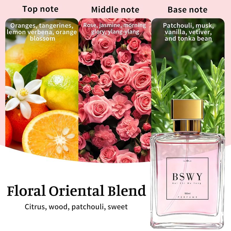 C. Co.co Eau de Parfum for Women - Long Lasting Floral Oriental Fragrance | Elegant Citrus, Rose & Jasmine, 100ml / 3.4 Fl Oz
