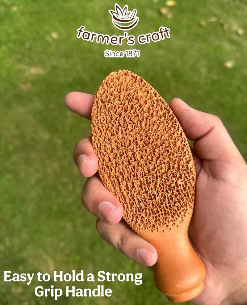 Natural Terra Cotta Pumice Stone - Long-Lasting Callus Remover & Foot Scrubber | Organic Cocoa Infused, 7+ Years Use