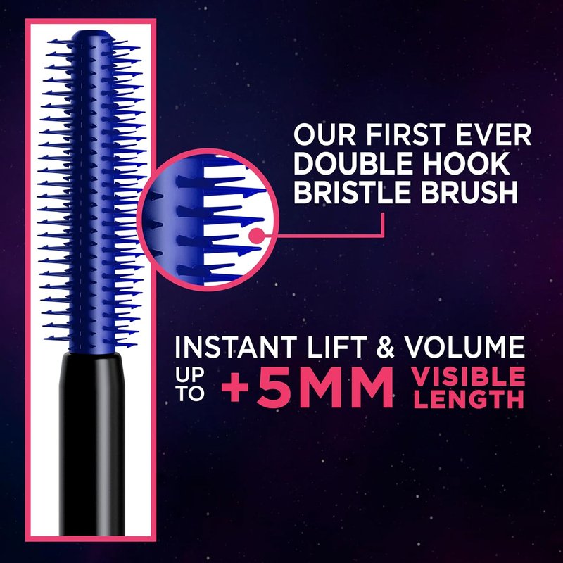 L'Oreal Paris Telescopic Lift Mascara - Lengthening & Volumizing Eye Makeup | Washable Stellar Blue, 0.33 Fl Oz