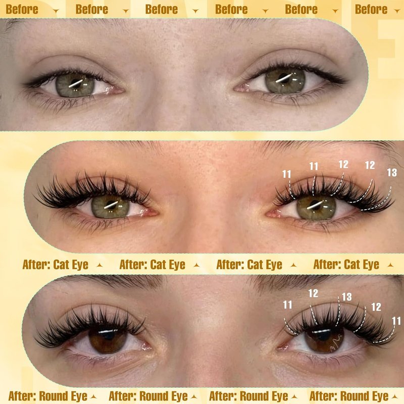 Ruairie Manga Lash Clusters - Natural Wispy Individual Eyelashes | 180pcs C Curl 11-13mm DIY Extensions