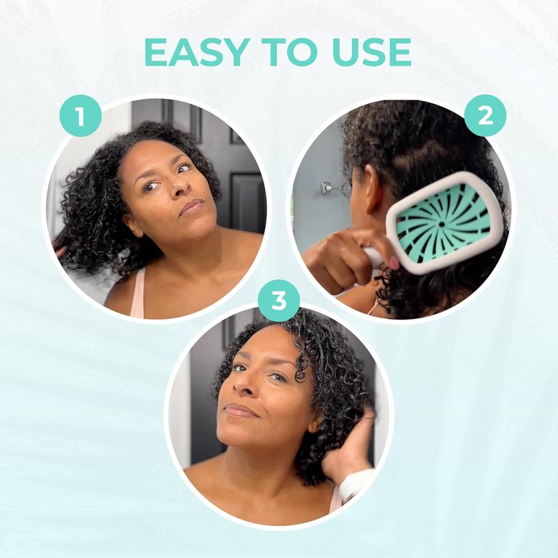 FHI Heat UNbrush Plus - Gentle Curly Hair Detangling Brush for Wet/Dry Hair | 84 UltraFlex Bristles, Lightweight Design