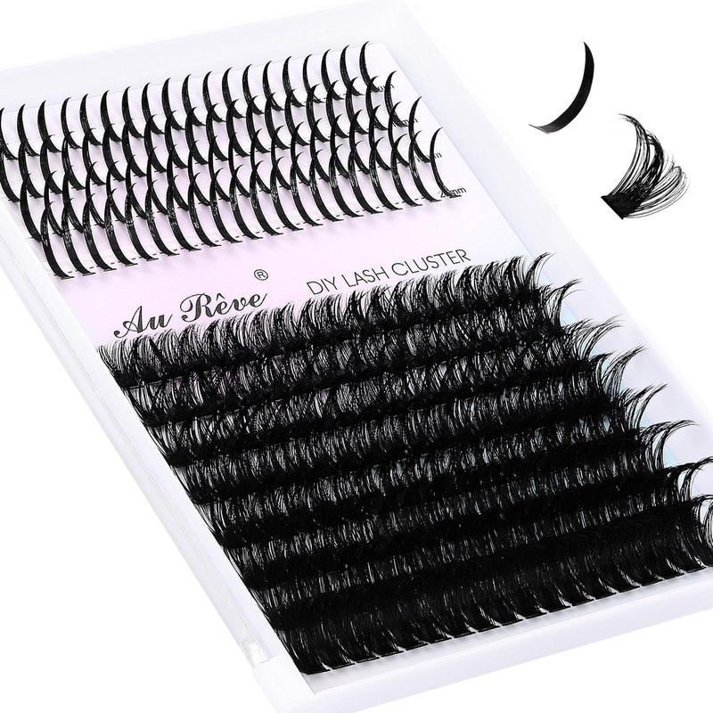 Lash Clusters Spikes Eyelash Clusters with Spiky Cluster 14-20mm Fluffy Volume 100D Individual Lashes Lash Extensions Wispy D Curl Manga Natural Cluster Anime Eyelash Extensions
