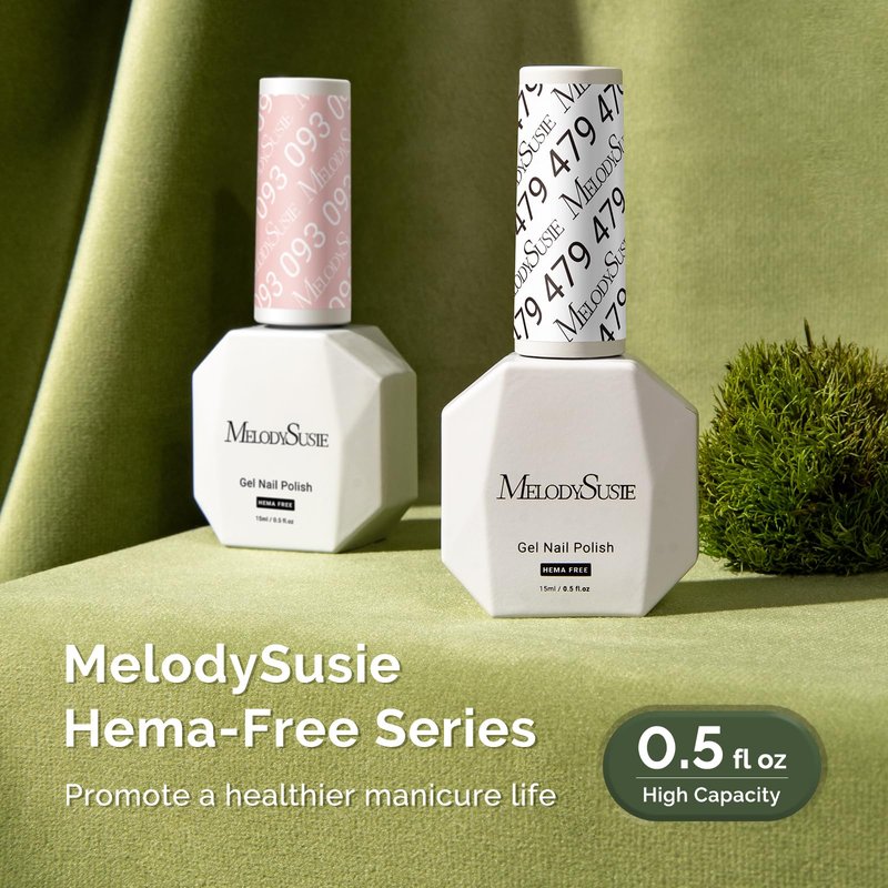MelodySusie Hema Free Gel Nail Polish, 0.5 Fl Oz Thick White Gel Polish, Non Toxic, Long Lasting, Soak Off UV Nail Polish, Manicure Nail Design Salon DIY Nail Art at Home 479