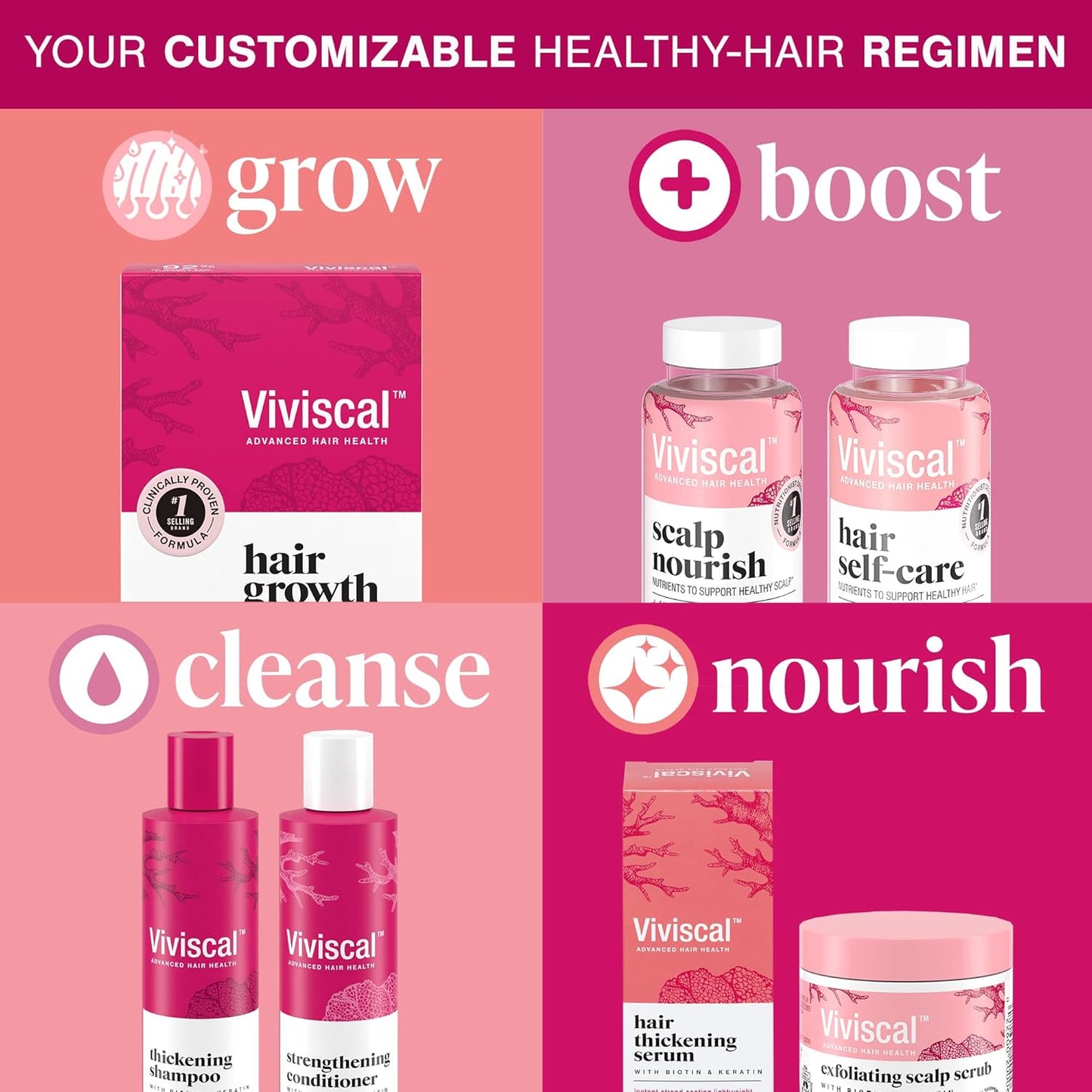 Viviscal Hair Thickening Shampoo & Serum Bundle - 250ml Shampoo & 50ml Serum