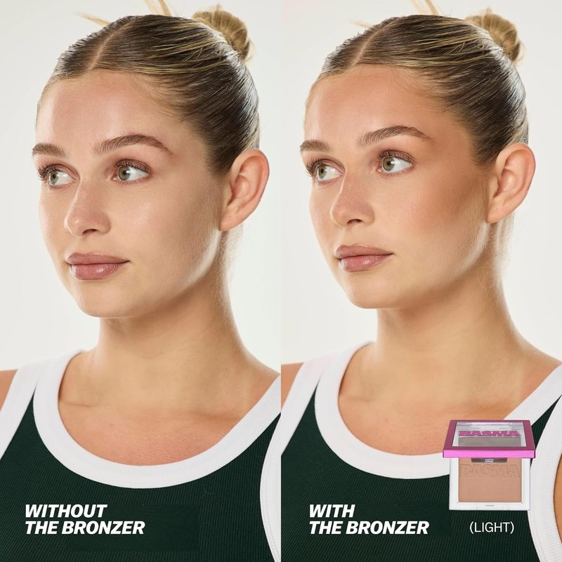 BASMA Beauty Buttery-Soft Bronzer - Talc-Free, Buildable Coverage, Vegan | Light Bronze with Neutral Undertones