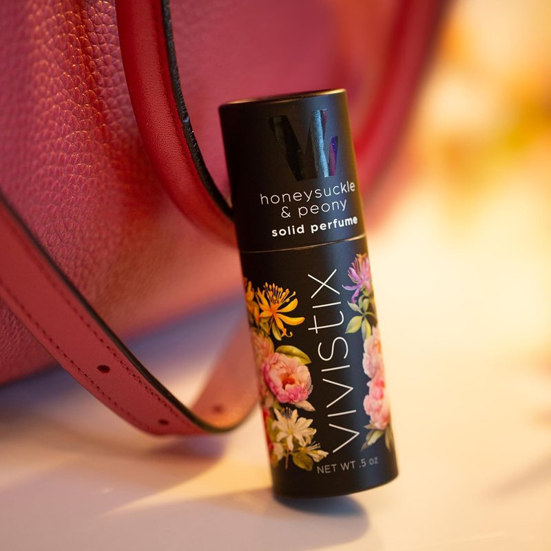 Honeysuckle & Peony Solid Perfume Stick - Portable Floral Travel Scent | Paraben-Free & Made in the USA