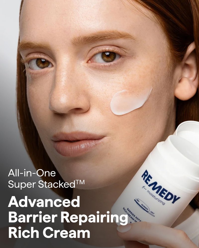 Remedy for Rich Moisture | Barrier Repairing Rich Cream Moisturizer for Normal to Dry Skin | Quadruple Ceramide Complex, Peptides, Squalane, Glycerin | By Dermatologist Dr. Shah, 1.7 fl. oz