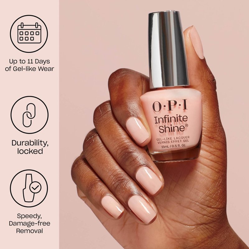 OPI Infinite Shine Candy 4 My Sweet Tart | Sheer Bright Fuchsia Pink Shimmer Long Wear Nail Polish | Good Enough to Treat Collection | Holiday 2025
