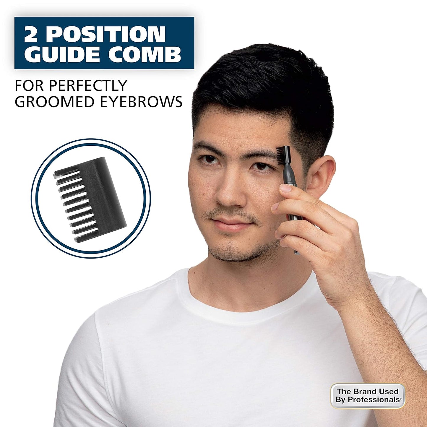 Wahl Micro Groomsman Personal Trimmer - Battery Powered Facial Detailing Tool | Rinseable & Interchangeable Heads