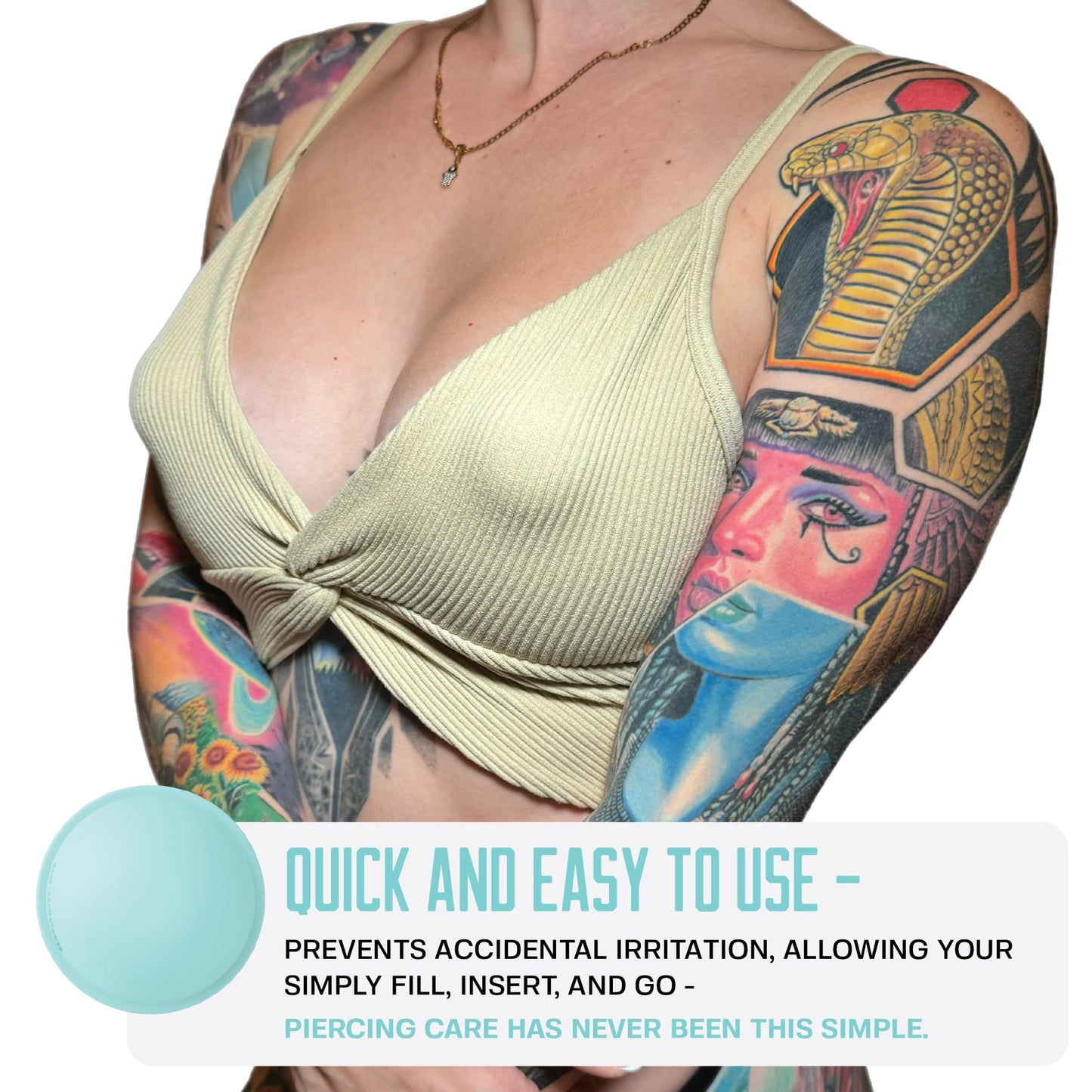 Base Laboratories Nipple Piercing Aftercare Soaker Set | Hands-Free Nipple Piercing Cleaner | Nipple Piercing Kit for Women | Cracked Nipple Care | 2 Silicone Cups