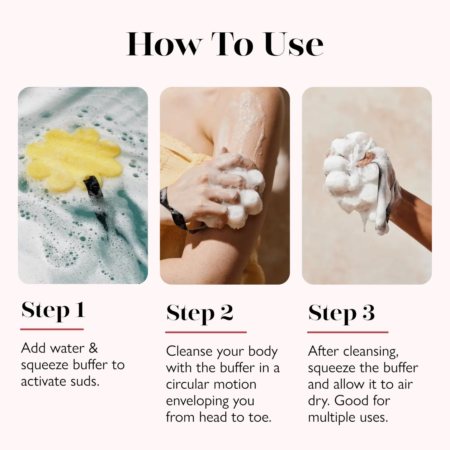 Spongelle Bunny Eco Collection Animals Kids Buffer Body Scrubber | Bath & Shower Loofah for Kids | Biodegradable, Cruelty-Free, Vegan, Dermatologist-Tested, Made in USA
