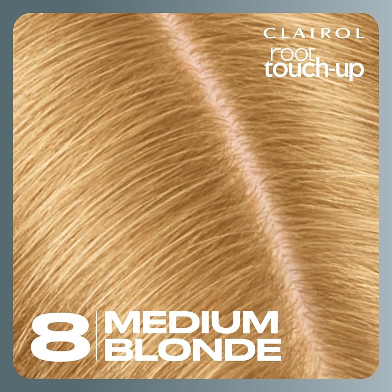 Clairol Root Touch-Up Permanent Hair Dye - 8 Medium Blonde Color | 100% Gray Coverage | Easy Brush Application