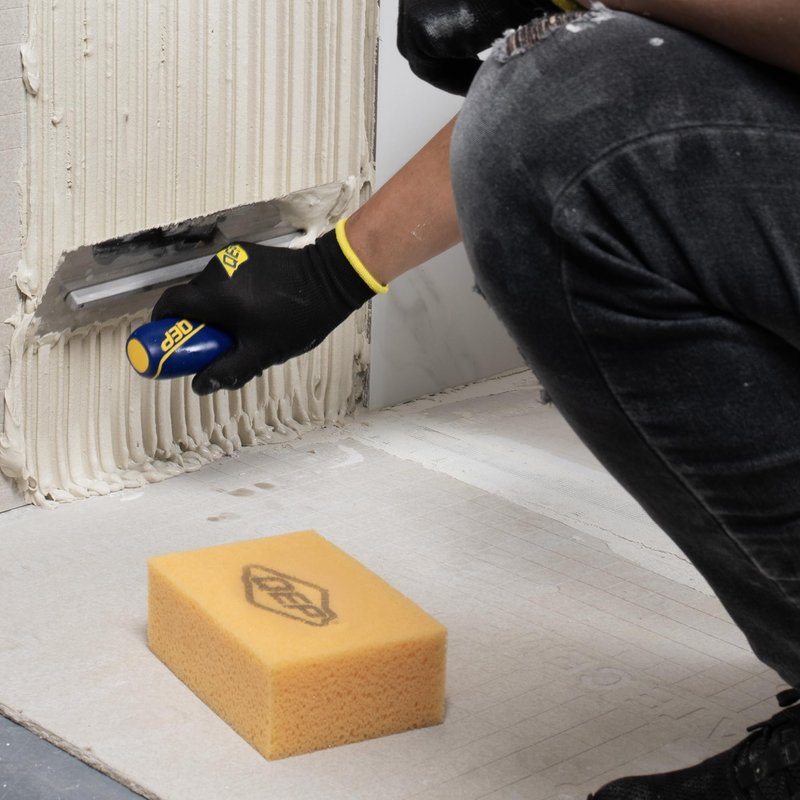QEP 70006-18 Pro Square Grouting Sponge - All-Purpose Heavy-Duty, 6.7" x 4.6"