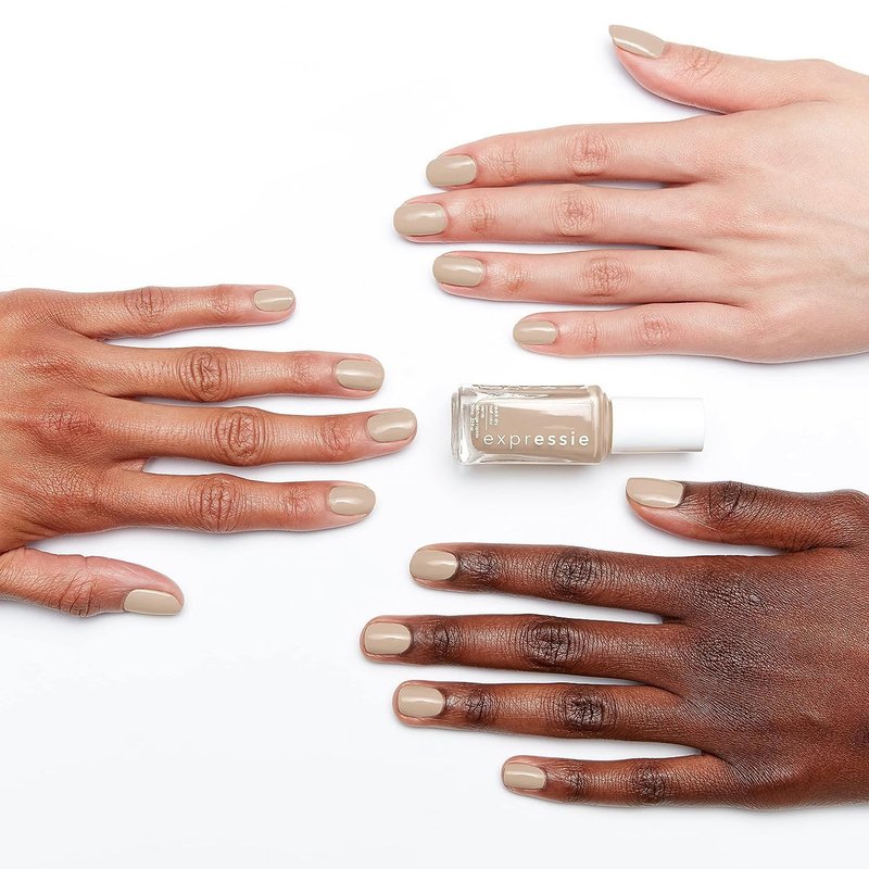 essie Expressie Nail Polish, Quick-Dry Muted Beige Nail Polish, Vegan, Millennium Momentum, 0.33 fl oz
