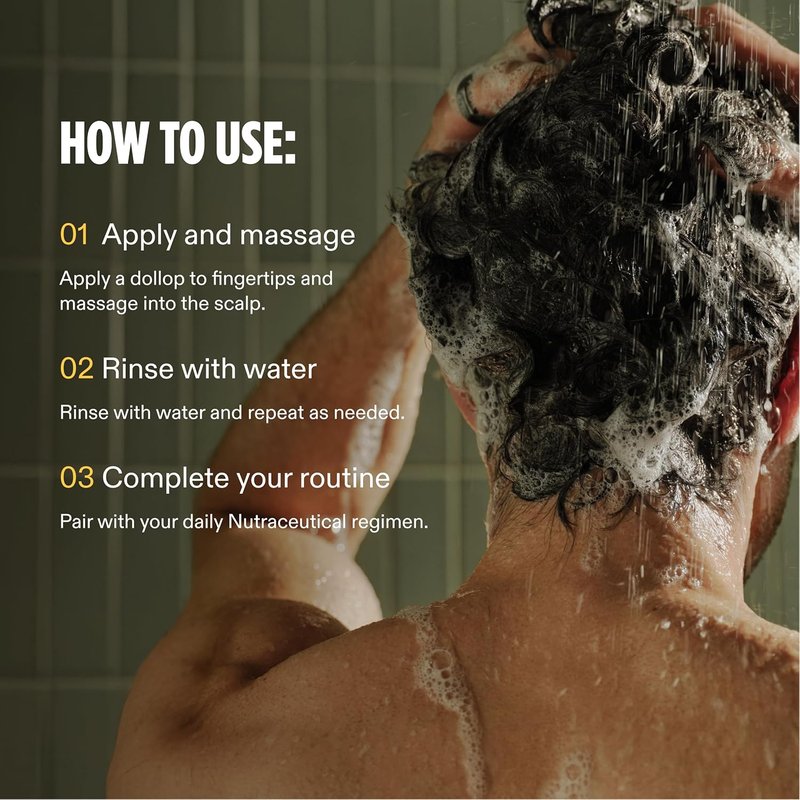 Nutrafol Men's 2-in-1 Shampoo & Conditioner | Hydrating Hair Care for Thinning Hair - 8.1 Fl Oz