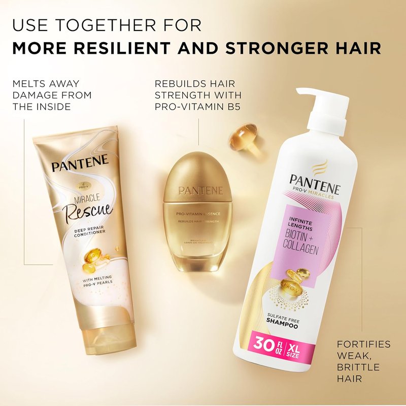 Pantene Miracle Rescue Deep Conditioner - Intense Moisture for Dry, Damaged Hair | 8 Oz