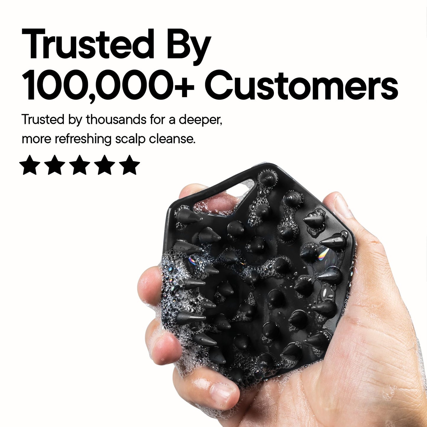 TOOLETRIES Scalp Scrubber & Hook - Silicone Exfoliating Hair Scrubber for Men, Bath & Shower Accessories - Features Silicone-Grip Technology, Removable & Reusable