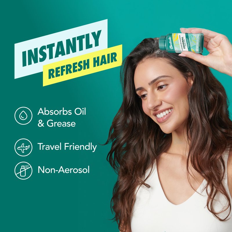 Batiste Powder Dry Shampoo, Oil-Absorbing, Non-Aerosol, Blends Seamlessly, Original Scent, Instant Hair Refresh, TSA Compliant (1.06 oz)