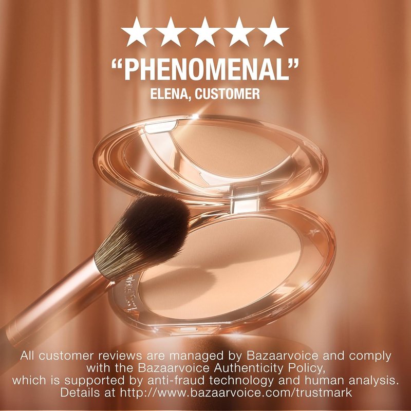 Charlotte Tilbury Airbrush Flawless Finish Setting Powder - Pore-Blurring Face Makeup for a Soft-Focus Finish