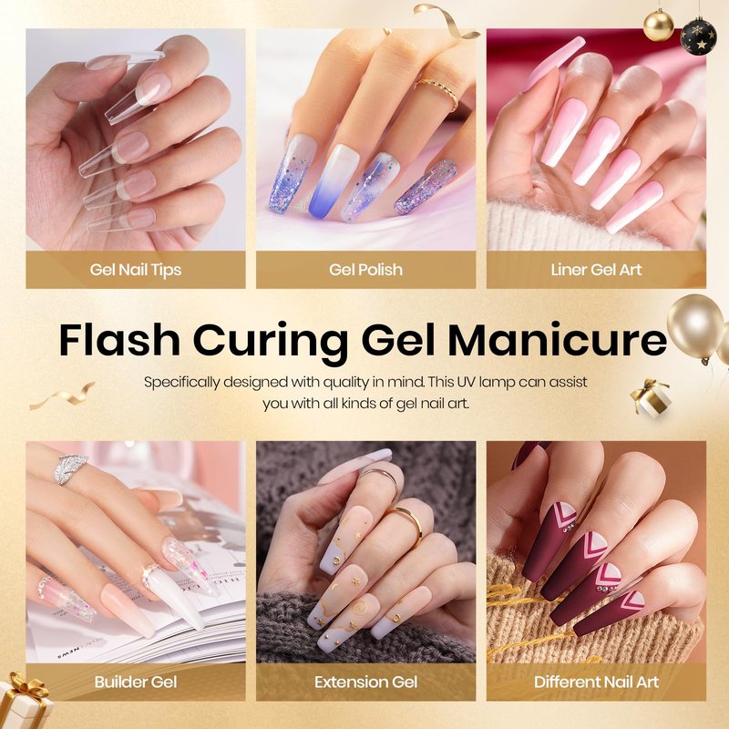 Beetles Mini Uv Light for Gel Nails Flash Curing Innovative with Smart Sensor for Easy and Fast Extension System, Portable Manicure Uv Led Light for Gel Nail Polish Diy