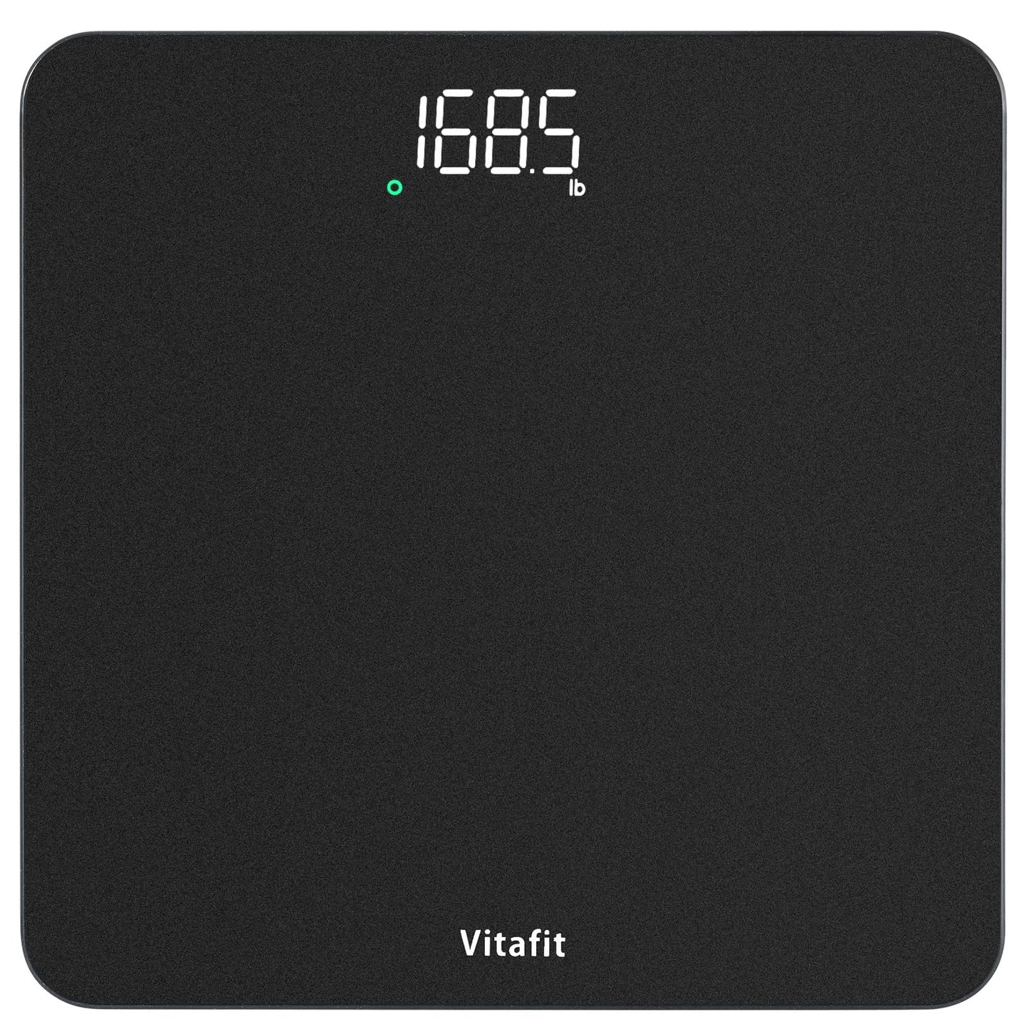Vitafit Scale for Body Weight, Accuracy 0.1lb by Our Professional Weight Scale Factory Since 2001, Digital Bathroom Scales LED and Step On, 3xAAA Battery Included, 400lb/182kg, Spray Silver Black