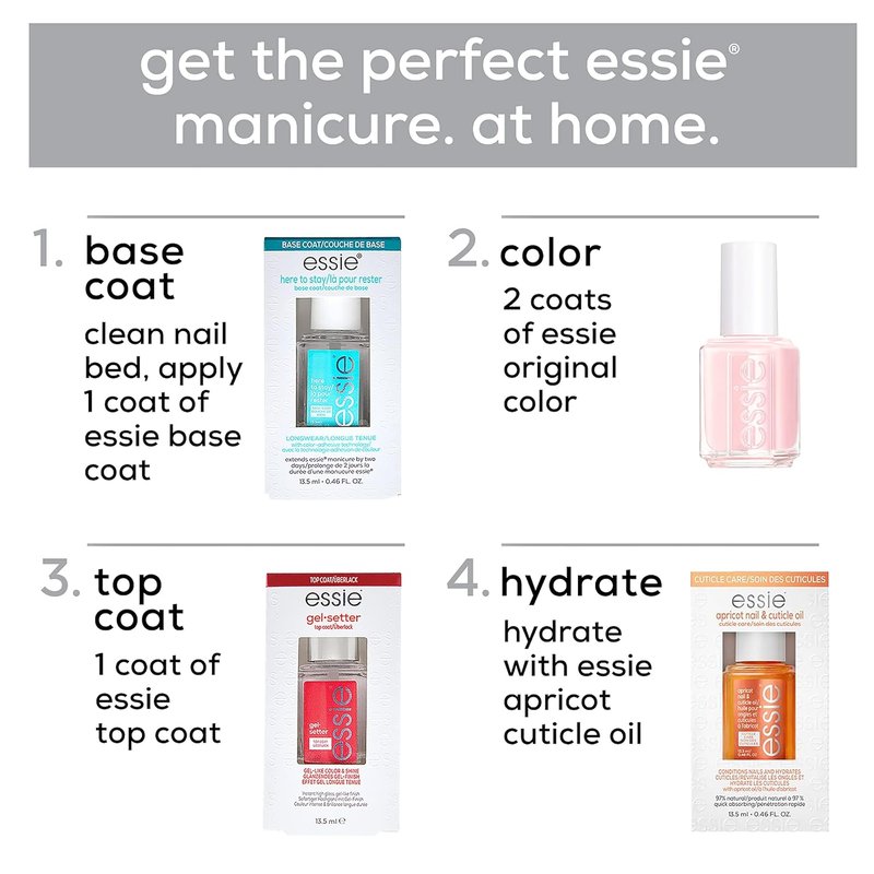 Essie Nail Polish - 8-Free Vegan Formula | Bright Pink Shade, Slumber Party On, 0.46 fl oz