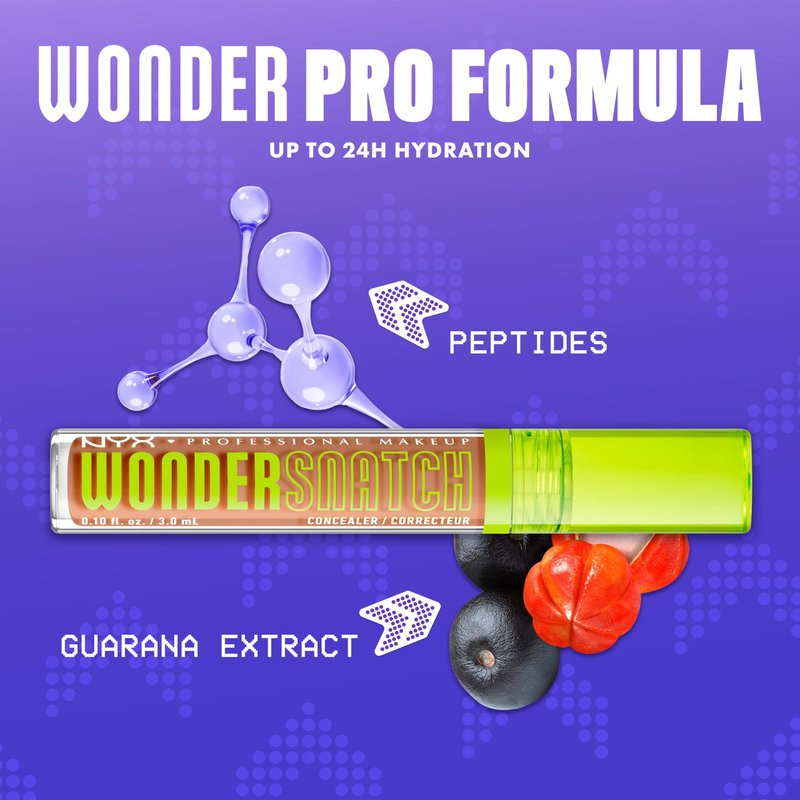 NYX PROFESSIONAL MAKEUP Wonder Snatch Concealer, Brightening, Lifting & Snatching Full Coverage Makeup Concealer with 24HR Wear, Vegan & Cruelty Free - Neutral Tan