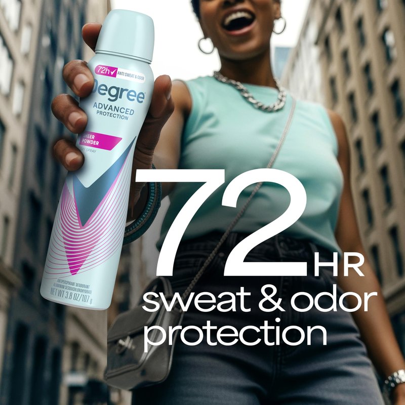 Degree Antiperspirant Deodorant Dry Spray Sheer Powder 72-Hour Sweat and Odor Protection Deodorant Spray For Women With Body Heat Activated Technology 3.8 oz