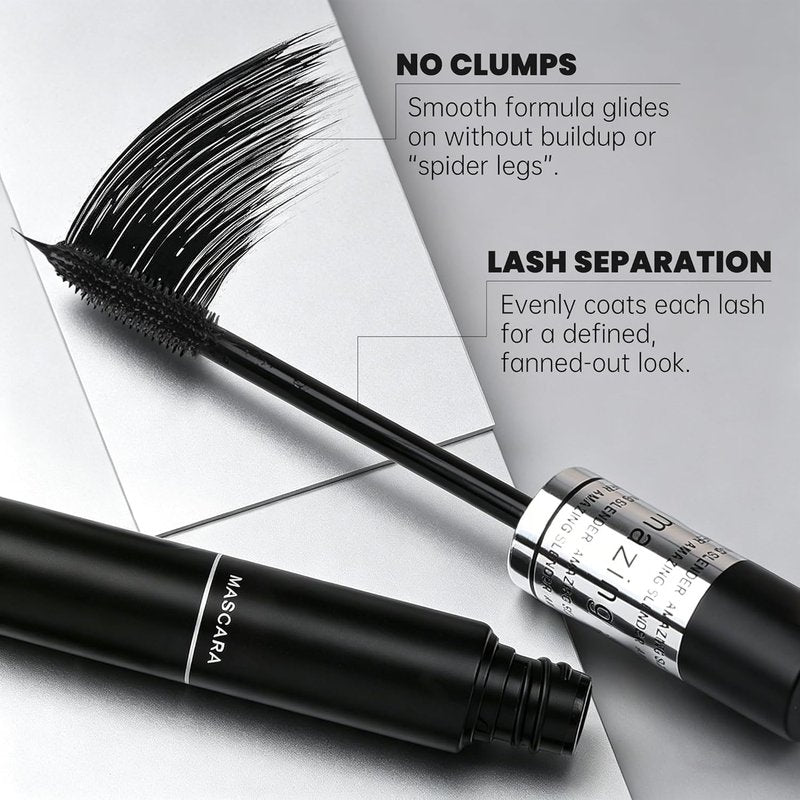 Skiennix Black Tubing Mascara - Volumizing & Lengthening Formula for Sensitive Eyes | 0.28 Fl Oz