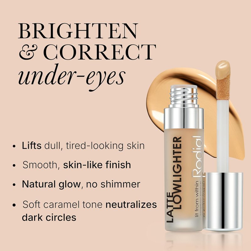 Rodial Latte Lowlighter - Hydrating Liquid Under Eye Brightener with Hyaluronic Acid & Vitamin E | 0.1 fl oz