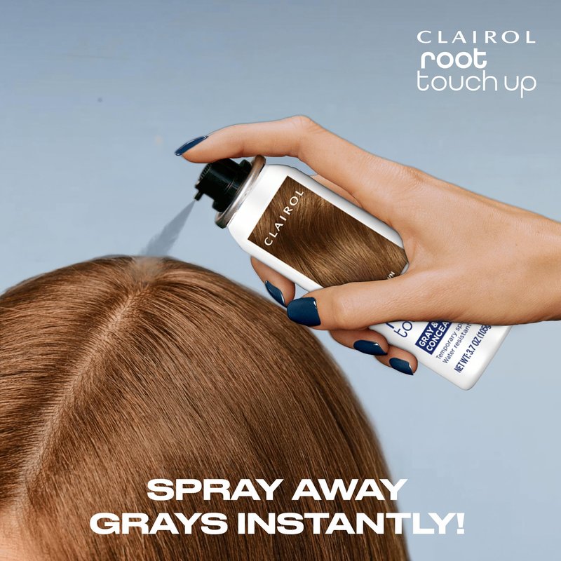 Clairol Root Touch-Up Temporary Hair Coloring Spray, Dark Brown Hair Color | Instant Natural-Looking Gray Root Coverage | Ammonia Free | Lightweight Formula | Pack of 1