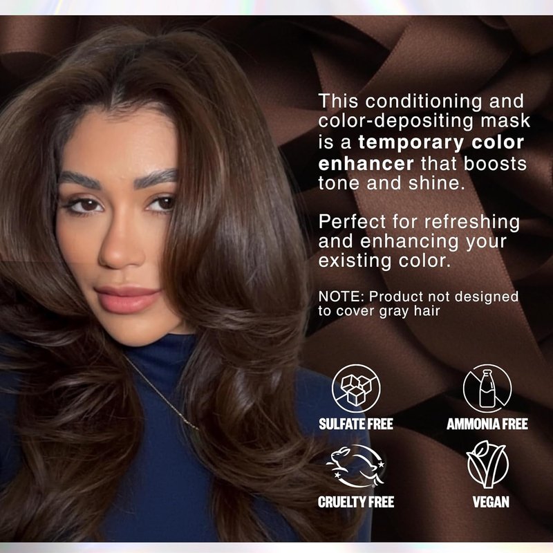IGK Brown Bella Hair Gloss - Chocolate Brown Color Depositing Mask | Boost Shine & Enhance Brunette Tones | 6 oz