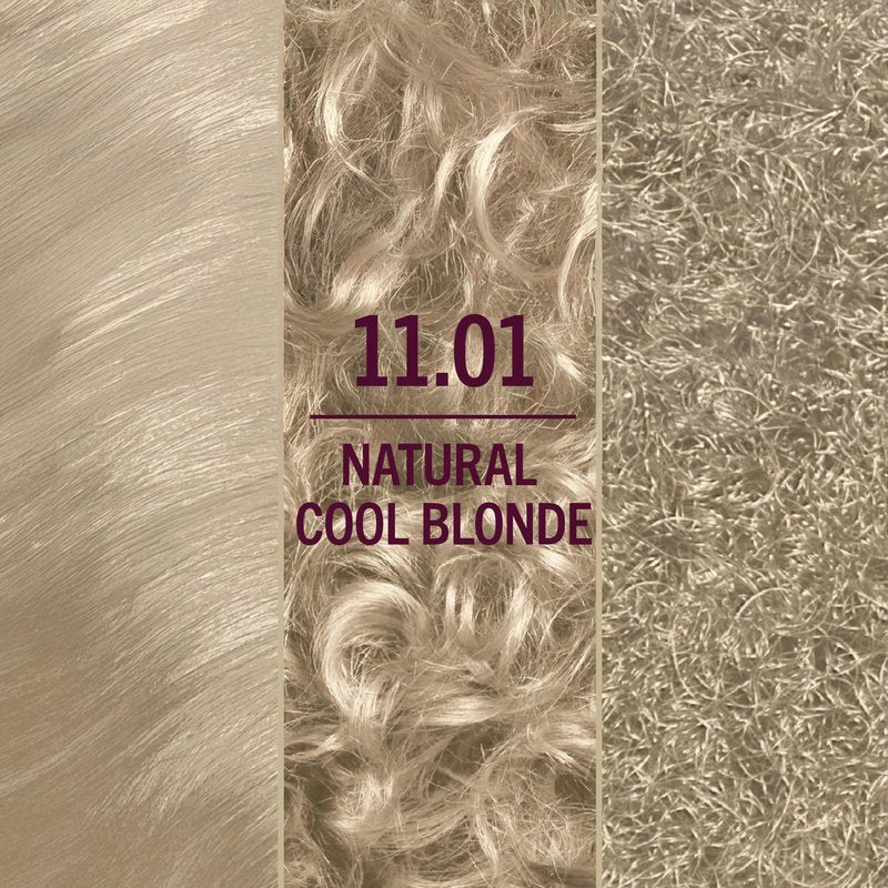 Schwarzkopf Keratin Blonde Hair Dye, 11.01 High Lift Natural Cool Blonde, Professional Quality Permanent Hair Color, Bond Enforcing System, Pre-Color Serum & Conditioner Included