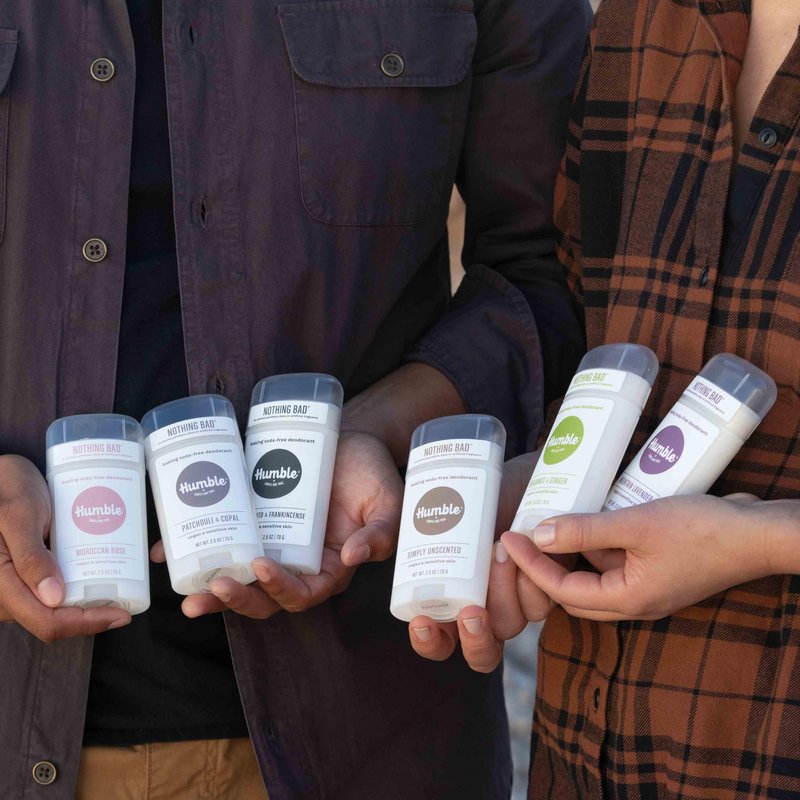 Humble Aluminum-Free Deodorant for Women & Men, Bergamot & Ginger - Baking Soda-Free Natural Deodorant Stick for Sensitive Skin with Essential Oils for Long-Lasting Odor Control, 2.5 Oz