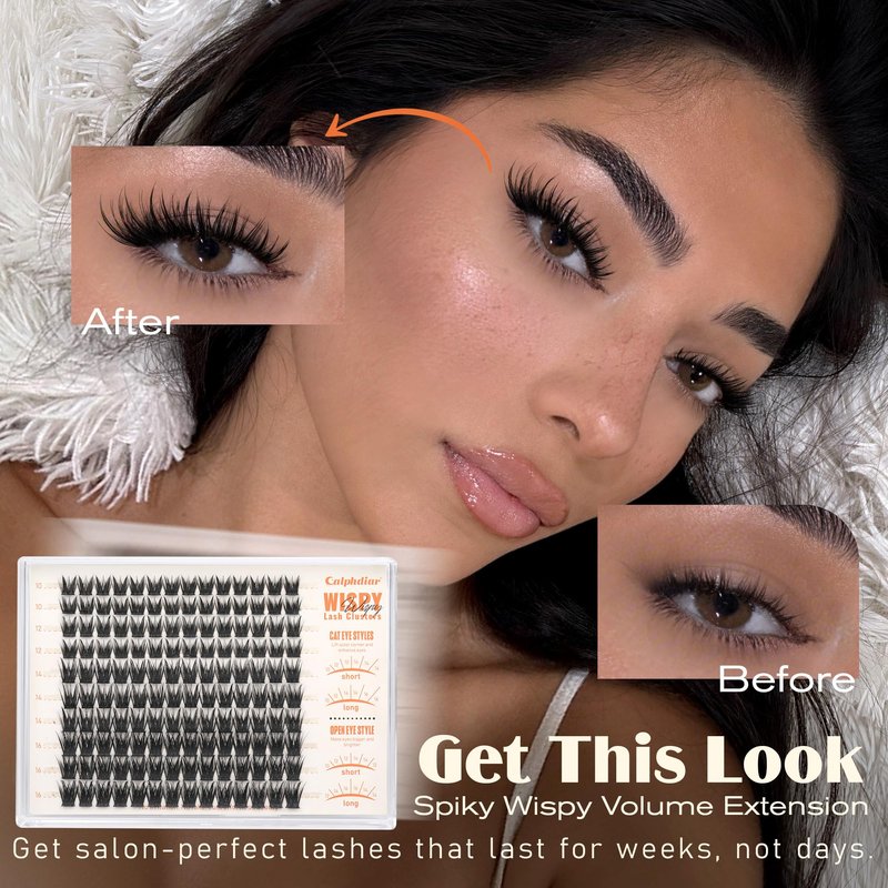 Lash Clusters Wispy Eyelash Clusters Bunny Spiky Cluster Eyelash Extensions 10 12 14 16mm Natural Lashes Clusters D Curly False Eyelashes Soft Individual Lashes Extension