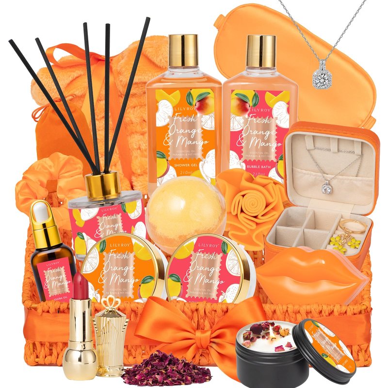 Gifts for Women, Birthday Gift - 23-Piece Spa Gift Basket for Women, Mother's Day Gift Basket for Mom, Bath and Body Gifts, Bath Gift Set, Spa Gift Baskets | Christmas, Valentines Day Gift