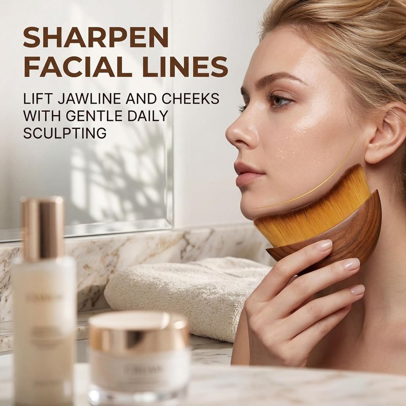 Lymphatic Drainage Face Brush - Professional Contour Massager for Anti-Puffiness & Sculpting | Boost Skincare Absorption