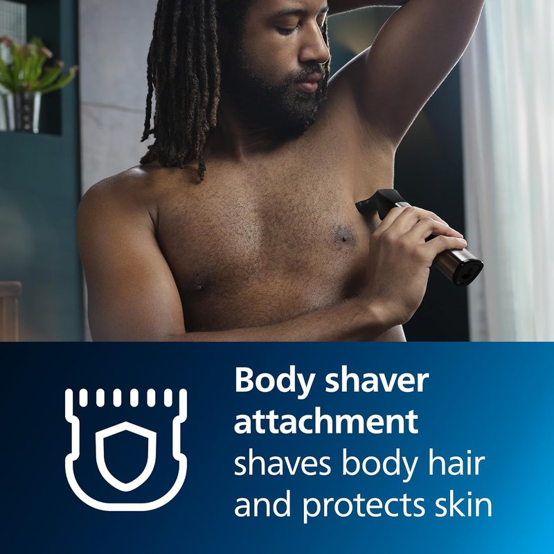 Philips Multigroom 9000 Series - All-in-One Men's Trimmer Kit | 23-Piece Grooming Set for Beard, Hair, Body & Face